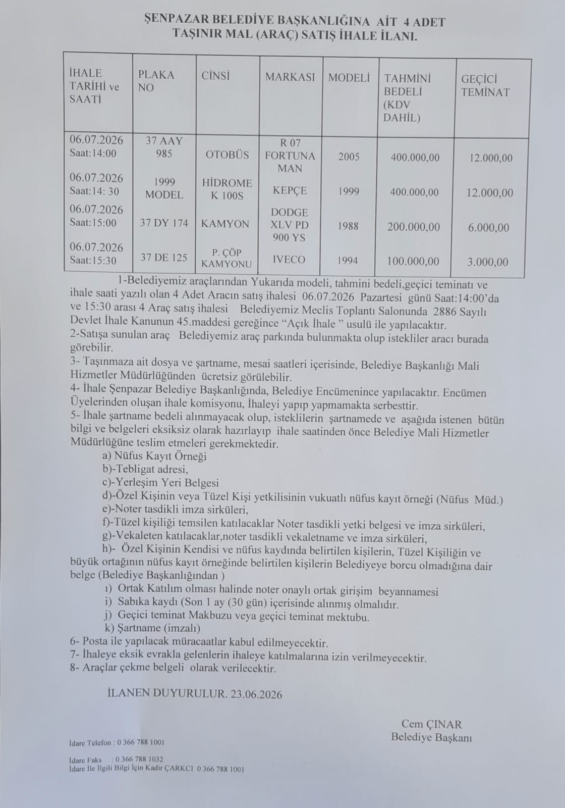 ŞENPAZAR BELEDİYE BA (...)